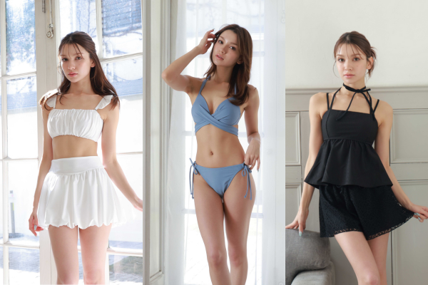 E*5様 PEAK&PINE リブ素材 ビキニ上下&水着用ショーツ＆ラッシュガー E*5様 PEAK&PINE リブ素材 ビキニ上下&水着用ショーツ＆ラッシュガー