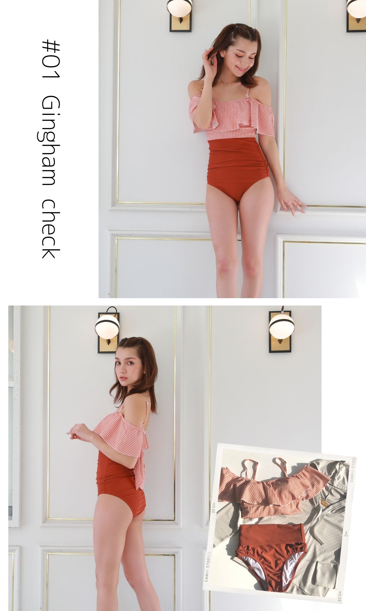 ルイチェワンピースビキニ_体型カバー、ロマンティックさ 水着 レディース 体型カバー ワンピース ビキニ セクシー 韓国