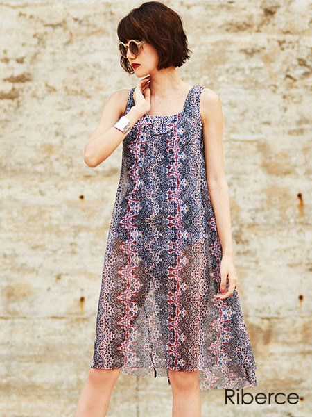 エスニック柄ミディアム丈ワンピース 水着ブランドの Peak Pine ピークアンドパイン 公式通販サイト