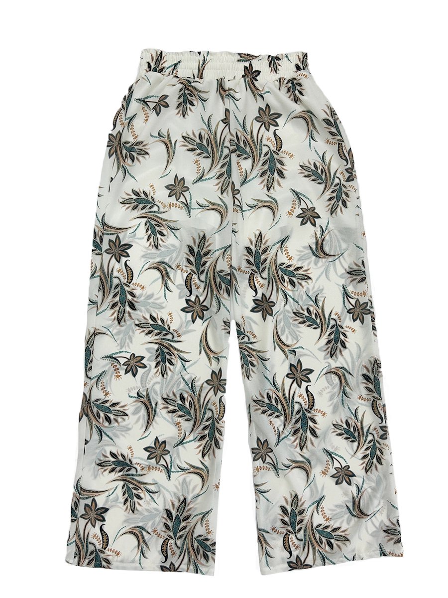 新作】オリエンタルフラワー柄ロングパンツ(255009)｜水着