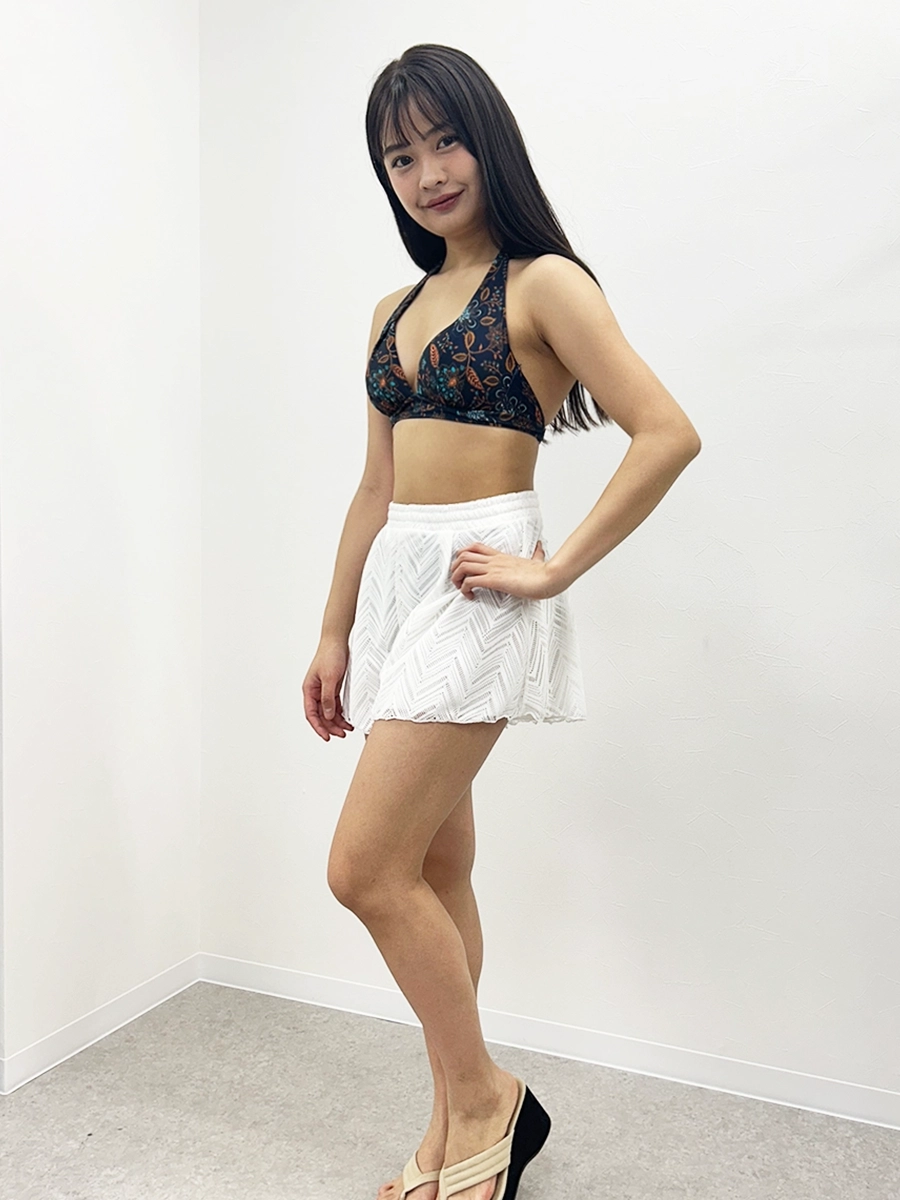 【試着のみ】bow.a ボウエー　水際　ナミナミ　パンツ　ショートパンツ bow.a 水際 NAMINAMI SHORT PANTS TOPS 白