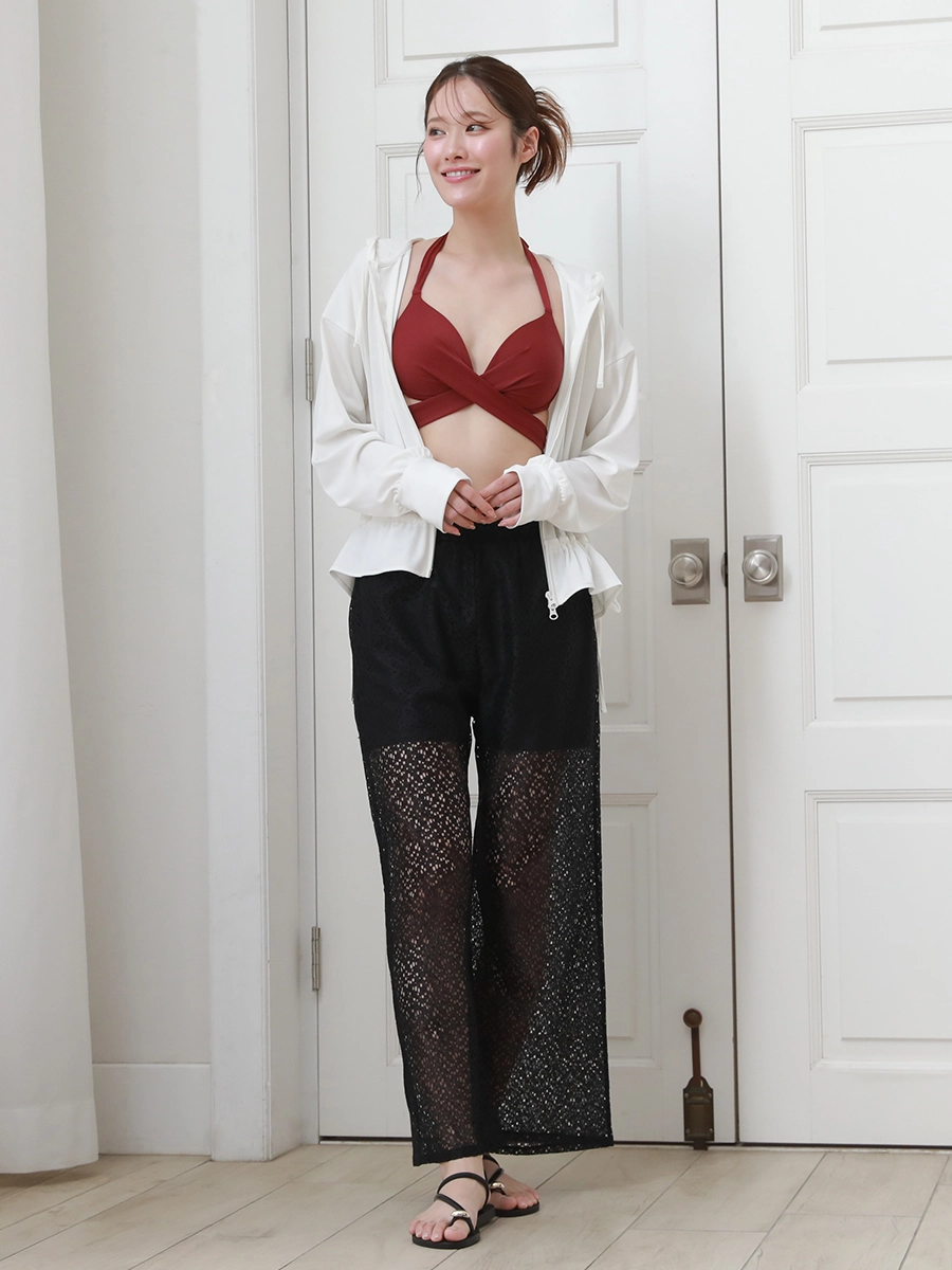 新作】無地クロッシーワイヤースタイルアップビキニ(268016)｜水着