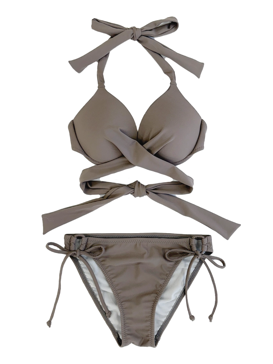 新作】無地クロッシーワイヤースタイルアップビキニ(268017)【Gカップ